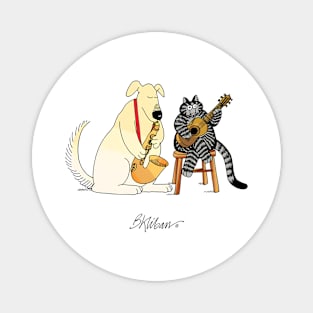 B Kliban Cat Guitar Magnet